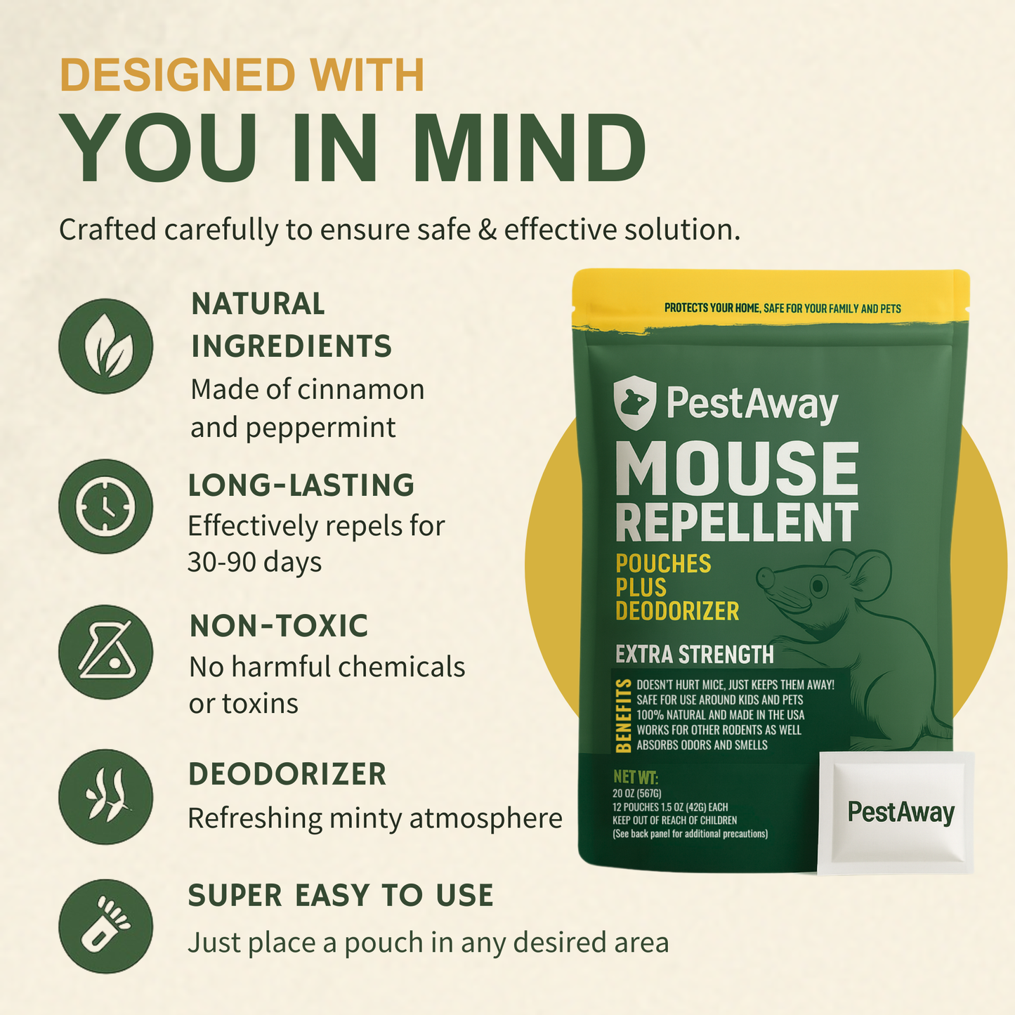 PestAway Rodent Repellent Pouches